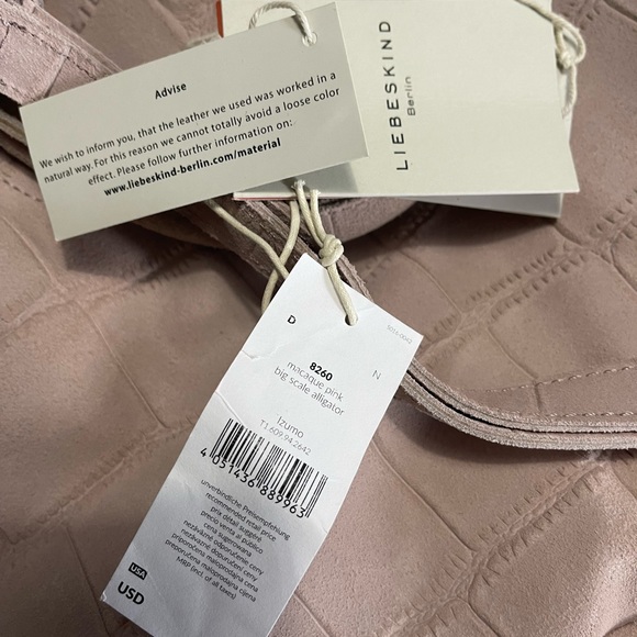 Liebeskind Berlin handbag - leather suede, pale pink - Picture 3 of 5